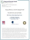 Cover page: Energy Efficiency in the Developing World