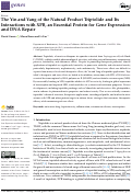 Cover page: The Yin and Yang of the Natural Product Triptolide and Its Interactions with XPB, an Essential Protein for Gene Expression and DNA Repair.