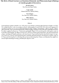 Cover page: The Role of Hand Gestures on Emotional Intensity and Phenomenological Ratings of Autobiographical Narratives