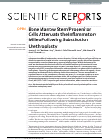 Cover page: Bone Marrow Stem/Progenitor Cells Attenuate the Inflammatory Milieu Following Substitution Urethroplasty