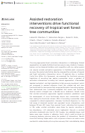 Cover page: Assisted restoration interventions drive functional recovery of tropical wet forest tree communities