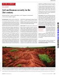 Cover page: Soil and human security in the 21st century