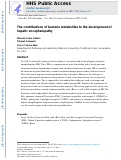 Cover page: The contributions of bacteria metabolites to the development of hepatic encephalopathy.