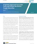 Cover page of A Systems Approach Can Lower Costs and Protect the Grid as Freight Electrifies