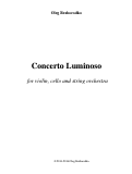 Cover page: Concerto Luminoso