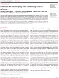 Cover page: Pathways for diversifying and enhancing science advocacy.