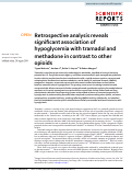 Cover page: Retrospective analysis reveals significant association of hypoglycemia with tramadol and methadone in contrast to other opioids