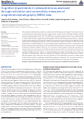 Cover page: Cognitive Impairments in Schizophrenia as Assessed Through Activation and Connectivity Measures of Magnetoencephalography (MEG) Data