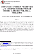 Cover page: Comparison of design procedures and observed performance of bridges subjected to lateral spreading