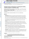 Cover page: Homeless women's perspectives on smoking and smoking cessation programs: A qualitative study