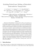 Cover page: Modeling pulsed-laser melting of embedded semiconductor nanoparticles
