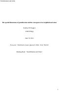 Cover page: The Spatial Dimensions of Gentrification and the Consequences for Neighborhood Crime