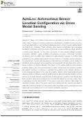 Cover page: AutoLoc: Autonomous Sensor Location Configuration <i>via</i> Cross Modal Sensing.