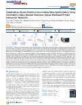 Cover page: Quantitative Glycan-Protein Cross-Linking Mass Spectrometry Using Enrichable Linkers Reveals Extensive Glycan-Mediated Protein Interaction Networks.