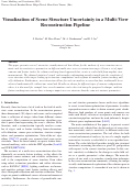 Cover page: Visualization of Scene Structure Uncertainty in a Multi-View Reconstruction Pipeline