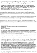 Cover page: A multicenter observational study of US adults with acute asthma: who are the frequent users of the emergency department?