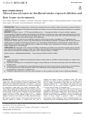 Cover page: Altered microbiomes in thirdhand smoke-exposed children and their home environments