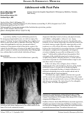 Cover page: Adolescent with Foot Pain