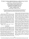 Cover page: The impact of speakers' multimodal behaviours on adults' learning of semantic information: A corpus-based investigation