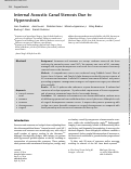 Cover page: Internal Acoustic Canal Stenosis Due to Hyperostosis