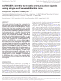 Cover page: exFINDER: identify external communication signals using single-cell transcriptomics data