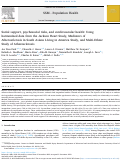 Cover page: Social support, psychosocial risks, and cardiovascular health: Using harmonized data from the Jackson Heart Study, Mediators of Atherosclerosis in South Asians Living in America Study, and Multi-Ethnic Study of Atherosclerosis