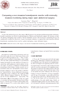 Cover page: Comparing a non-invasive hemodynamic monitor with minimally invasive monitoring during major open abdominal surgery