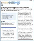 Cover page: Is Extinction Inevitable for Delta Smelt and Longfin Smelt? An Opinion and Recommendations for Recovery
