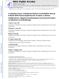 Cover page: Competing Causes of Death and Medical Comorbidities Among Patients With Human Papillomavirus–Positive vs Human Papillomavirus–Negative Oropharyngeal Carcinoma and Impact on Adherence to Radiotherapy