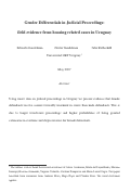 Cover page: Gender Differentials in Judicial Proceedings: field evidence from housing related cases in Uruguay