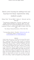 Cover page: Batch Active Learning for Multispectral and Hyperspectral Image Segmentation Using Similarity Graphs