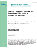 Cover page: Optimal Technology Selection and Operation of Microgrids in Commercial Buildings