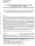 Cover page: Computed Tomography Radiation Exposure Among Referred Kidney Stone Patients: Results from the Registry for Stones of the Kidney and Ureter.