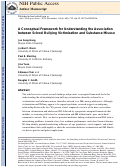 Cover page: A Conceptual Framework for Understanding the Association Between School Bullying Victimization and Substance Misuse