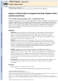 Cover page: Impact of Sleep Quality on Amygdala Reactivity, Negative Affect, and Perceived Stress