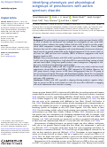 Cover page: Identifying phenotypic and physiological subgroups of preschoolers with autism spectrum disorder