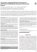 Cover page: Association of Integrated Mental Health Services with Physical Health Quality Among VA Primary Care Patients