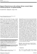 Cover page: Impact of burned areas on the northern African seasonal climate from the perspective of regional modeling