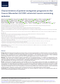 Cover page: Characteristics of patient navigation programs in the Cancer Moonshot ACCSIS colorectal cancer screening initiative