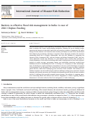 Cover page of Barriers to Effective Flood Risk Management in India: A Case of 2021 Chiplun Flooding