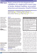 Cover page: Study protocol for development and validation of a single tool to assess risks of stroke, diabetes mellitus, myocardial infarction and dementia: DemNCD-Risk.