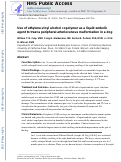 Cover page: Use of ethylene-vinyl alcohol copolymer as a liquid embolic agent to treat a peripheral arteriovenous malformation in a dog.