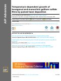 Cover page: Temperature-dependent growth of hexagonal and monoclinic gallium sulfide films by pulsed-laser deposition