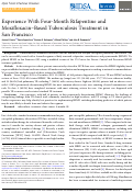 Cover page: Experience With Four-Month Rifapentine and Moxifloxacin-Based Tuberculosis Treatment in San Francisco.