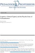 Cover page: Logistics, Cultural Capital, and the Psychic Zone of Contamination