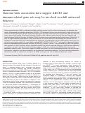 Cover page: Genome-wide association data suggest ABCB1 and immune-related gene sets may be involved in adult antisocial behavior