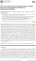 Cover page: The Association of Environmental Tobacco Smoke Exposure and Inflammatory Markers in Hospitalized Children