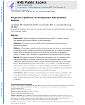 Cover page: Prognostic Significance of Postoperative Subsyndromal Delirium