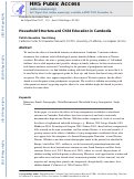 Cover page: Household Structure and Child Education in Cambodia.
