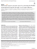 Cover page: Metformin escape in prostate cancer by activating the PTGR1 transcriptional program through a novel super-enhancer.